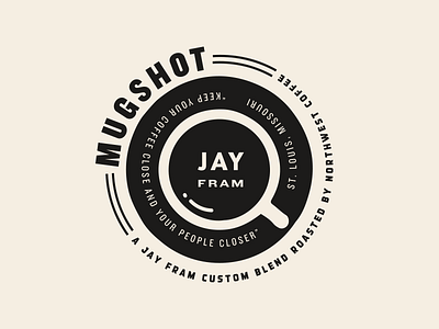 Mugshot v2 badge badge hunting coffee coffee cup cup design icon mugshot print type