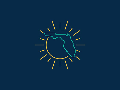 Sunshine State florida icon illustration sun sunshine