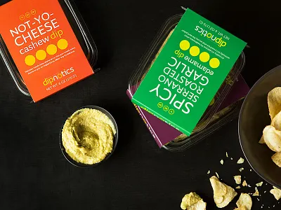 Dipnotics Packaging Design brand identity branding chicago dip food packaging logo packaging design product san jose sleeve
