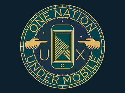 One Nation Under Mobile badge crest firefox mobile mozilla sticker ux