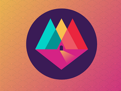 House on the Hill concept design graphic hills icon illustration view