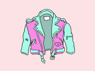 Retro Jacket illustration jacket leather vintage