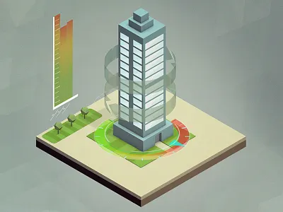 Energy Consumption 3d ae building c4d cinema 4d consumption energy explainer illustration infographic isometric