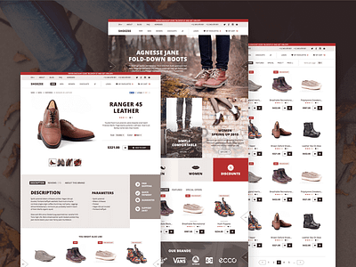 Shoezee samples ecommerce flat shoes shop sketchapp template themeforest ui uidesign ux web webdesign