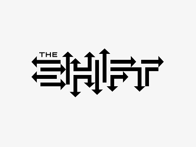 The Shift arrows black movement negative space shift the shift white