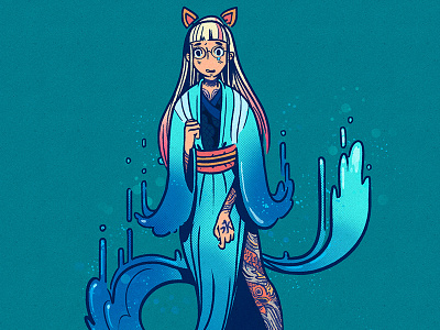 Water art comic illustration