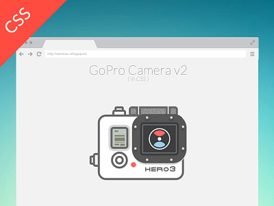 GoPro Hero3 in CSS css css illustration gopro gopro hero hero3 illustration