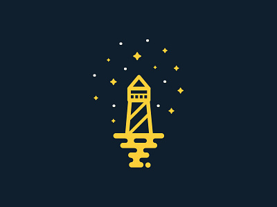 Lighthouse dark illustration lighthouse night ocean sea sky space stars water