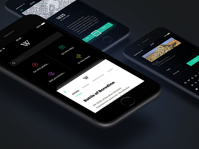 Wikipedia Next UI Kit history ios iphone mobile ui ui kit ux wikipedia