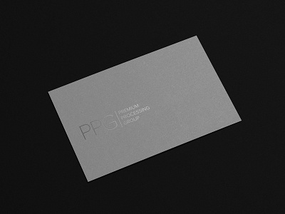 PPG cards branding business card design foil graphic design identity miami minimal print design