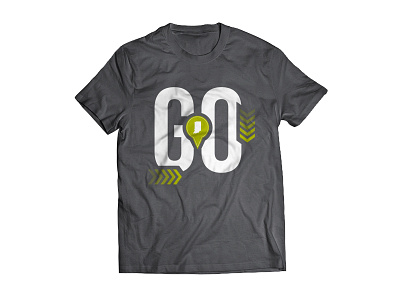 Go Local T-shirt Design arrows go gradient indiana local marker outreach typography