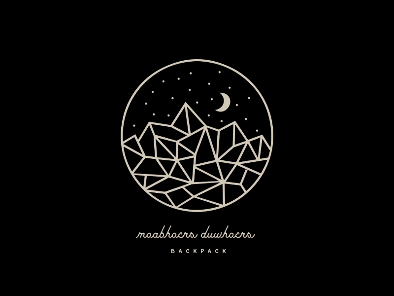 Moabhoers Duwhoers Backpack creative font geometric handlettering handmade lettering market monoline polygonal script typography vintage
