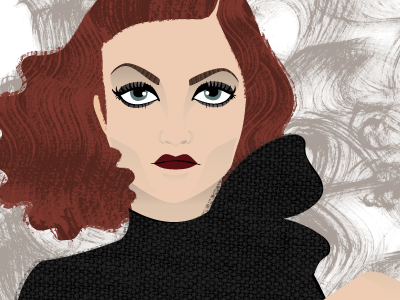 Joan Crawford illustration joan crawford megan thomas megan thomas illustration portrait texture