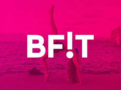 BF!T Personal Training Logo baby branding clean empowerment exclamation exercise female fitness logo text typography wordmark