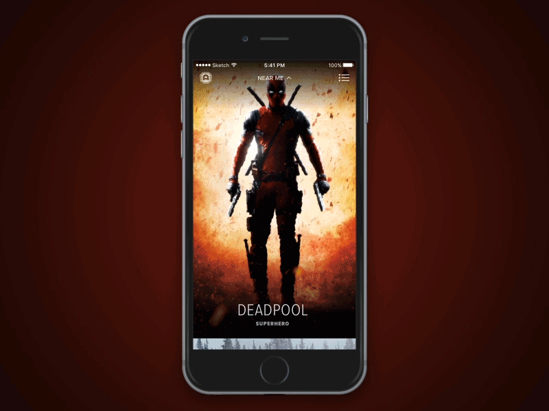 Future Movie Theater App Concept animated concept future idea ios poster vision