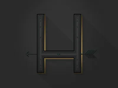 Letter a day - H illustration letter a day riotvisualdesign typography
