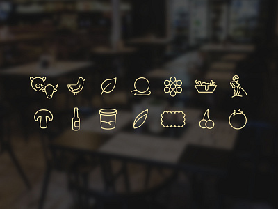 Ballekes Icons food icon oneline picto