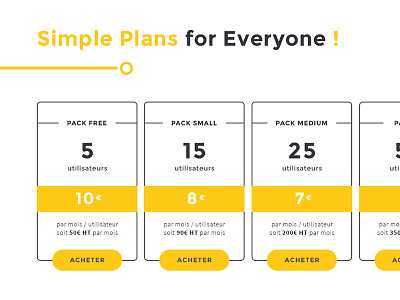 Pricing plans interface plan price table ui website