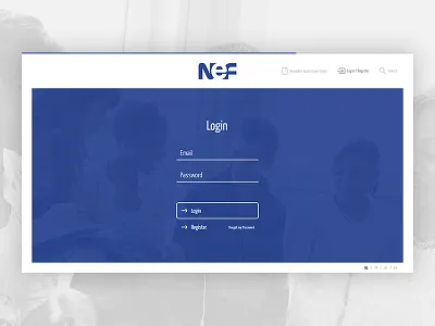 Nef application design interface login ui web webdesign website