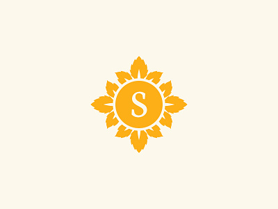 Sunny Garden beauty cosmetic garden leaf logo spa sun sunny