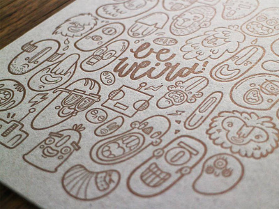 Letterpress close up bronze character face illustration ink letterpress monster monsters print weird