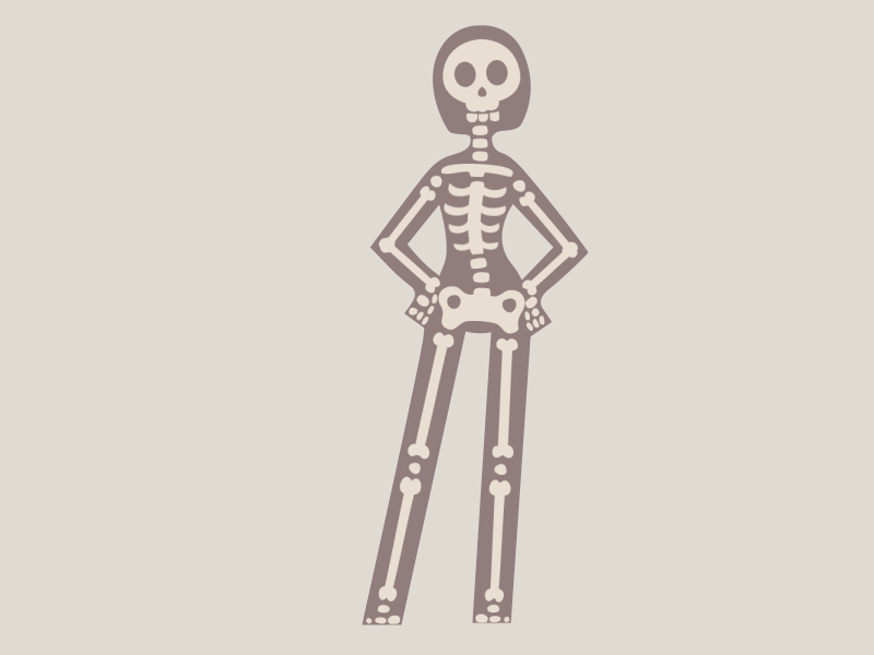 X-rayed lady animated gif lady skeleton woman x ray