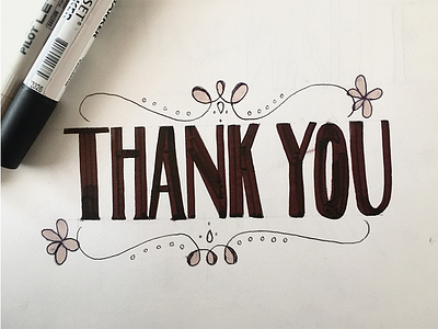 Thank you Sencer! grateful happy invitation lettering quick lettering thank you