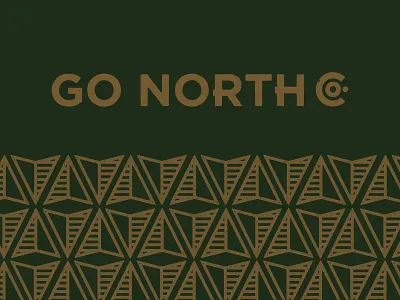 Go North Co branding compass gold logo mark north pattern