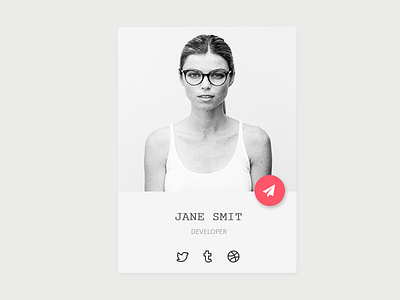 Profile Widget about clean flat minimal profile ui user interface ux widget
