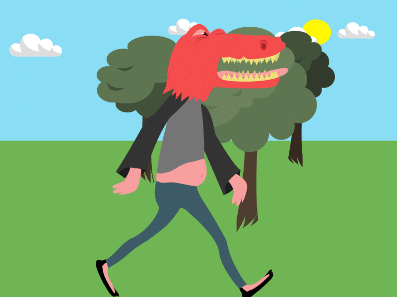 CROCO animation crocodile cycle walk