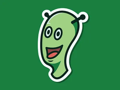 Al the Alien alien green space sticker