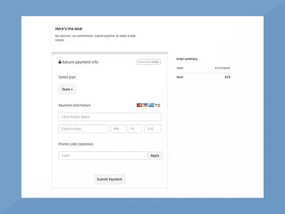 Payment system codacy payment ui visa