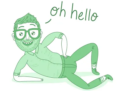 Oh Hello character illustration self portrait