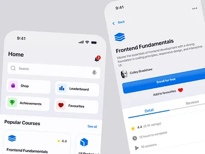 Online learning mobile screen app app design design education figma figma design mobile app mobile design ui ui design uiux user interfaces ux