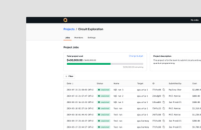 Collaborative workspaces - Quantum Cloud cloud collaborative dashboard projects quantum ux design web design