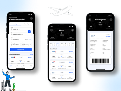 Seamless Flight Booking airline dashboard airline home screen airline ticket booking aviation app boarding pass screen book a flight booking booking app booking home screen flight booking flight home screen flight tracking ui home screen mobile app ui search flight screen ticket booking travel agency app travel app ui travel booking ui trip planning app