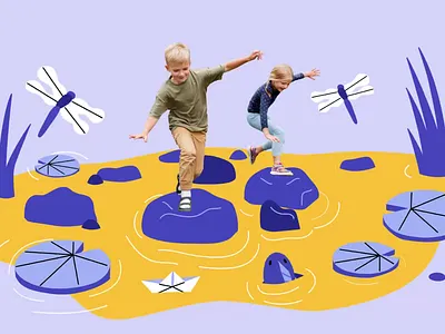Playful-Learning.dk - Hero Animation education hero kids loop website
