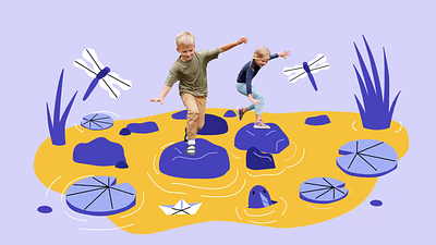 Playful-Learning.dk - Hero Animation education hero kids loop website