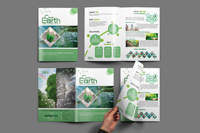 Company Profile - Clean Earth bi fold design brochure brochure design company profile