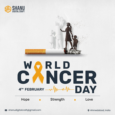 World Cancer Day 3d animation branding design graphic design illustration logo motion graphics ui vector