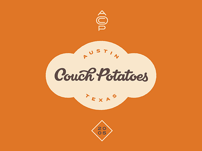 Ferniture Perterters austin brand furniture logo orange potato script seal