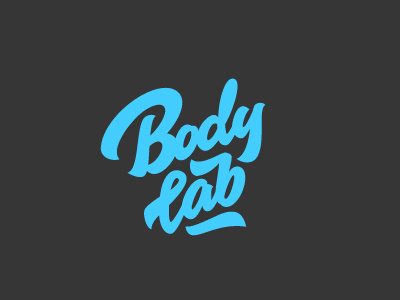 Body Lab brush custom drawn fitness hand lettering made script shirt type typography workout