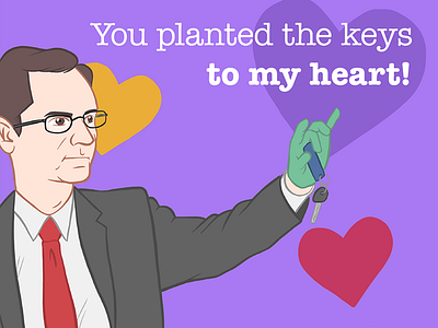 Making A Murderer Valentine's Card: Jerry Buting card drawing funny heart illustration joke lawyer netflix pun television tv valentines