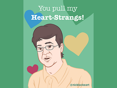 Making A Murderer Valentine's Card: Dean Strang apple pencil dean strang funny heart illustration ipad lawyer netflix steven avery valentines