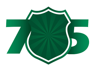 75 badge branding gradient green icon logo mark shield