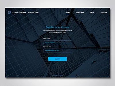 Gallery Of Homes landing page branding clean design identity landing minimal page web