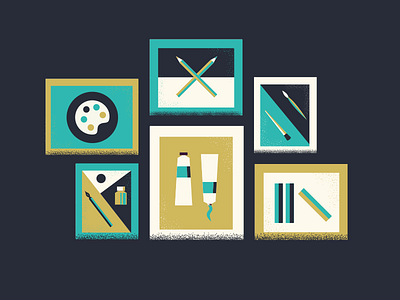 Custom Framing art art supplies frames illustration stipple texture vector