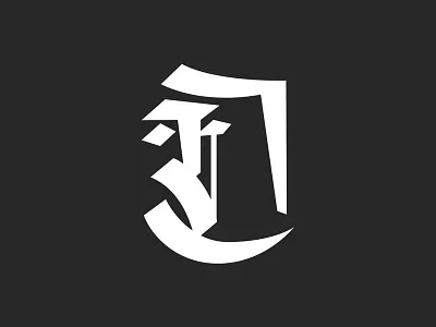 D blackletter d letter oldstyle one letter