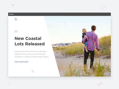 Hero Unit - Fake Coastal Lot Releases design hero message hero unit home page homepage real estate splash screen