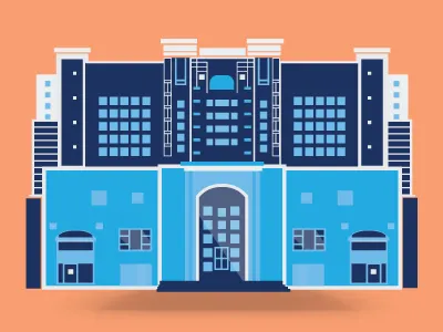 The Build up architecture building city illustration